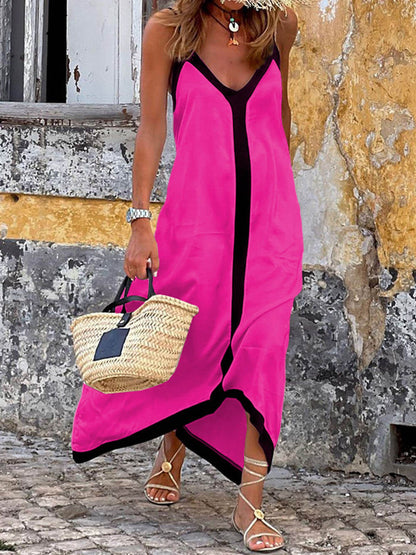 Suspender Colorblock Midi Dress - Riviera London