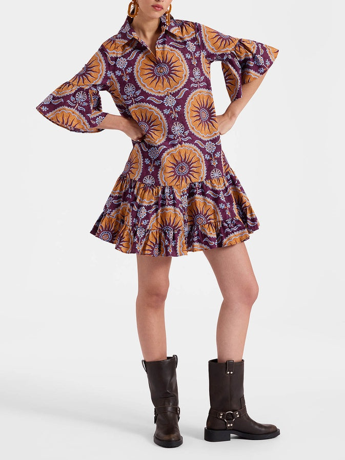 Dropped Waist Tiered Mini Dress - Riviera London