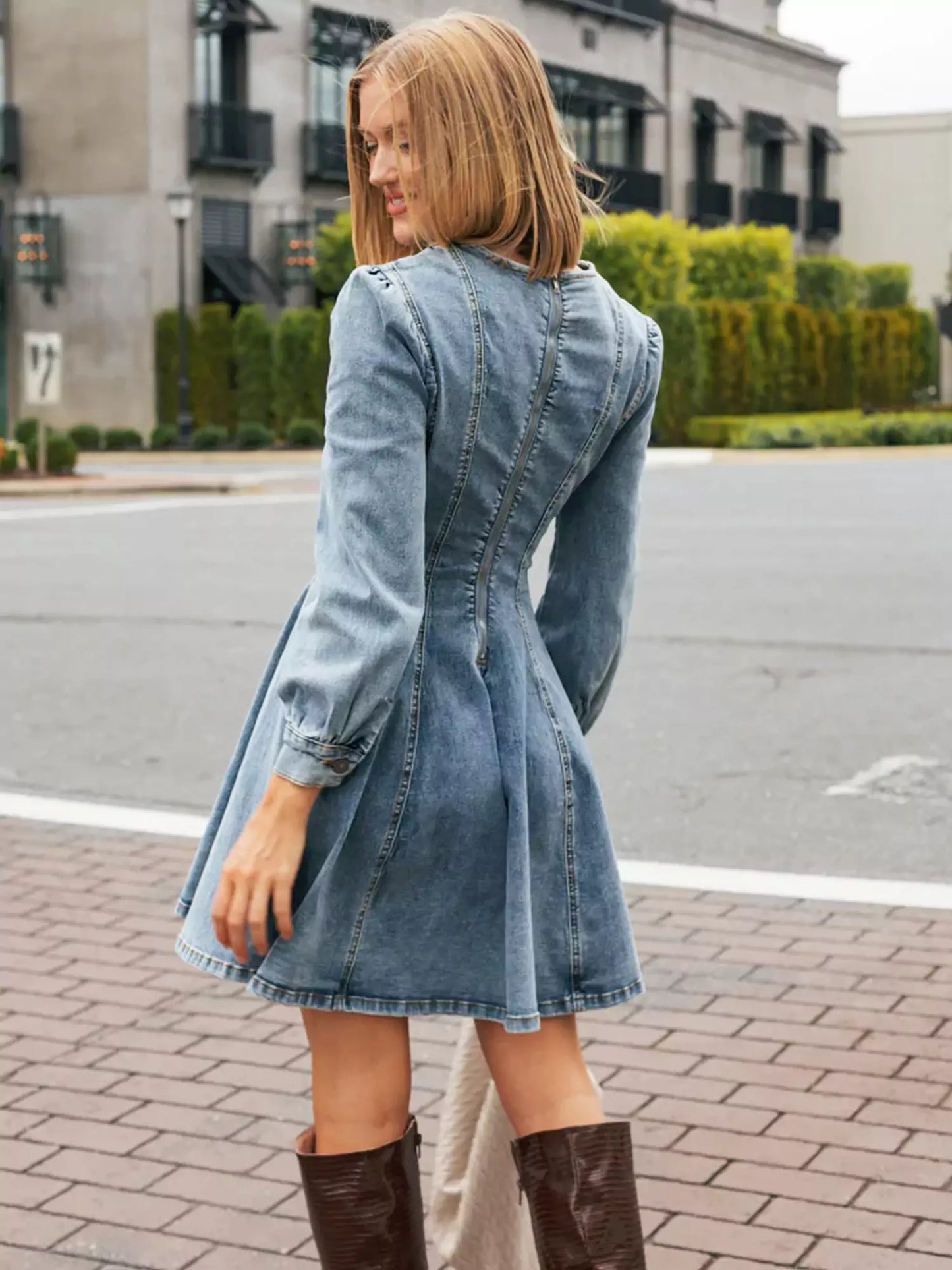 Denim Darling Mini Dress - Riviera London
