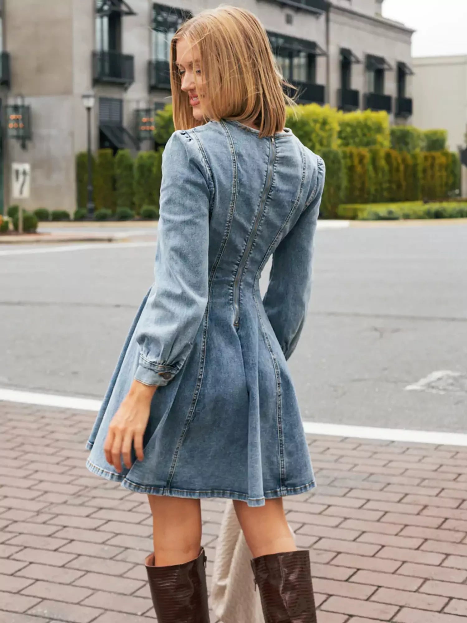 Denim Darling Mini Dress - Riviera London
