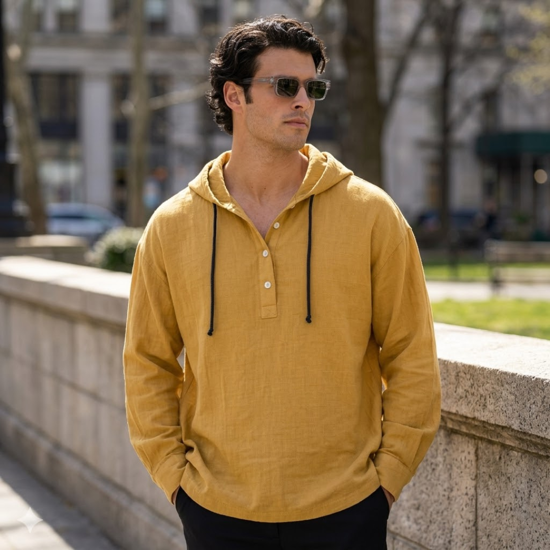Bergen Hooded Linen Shirt