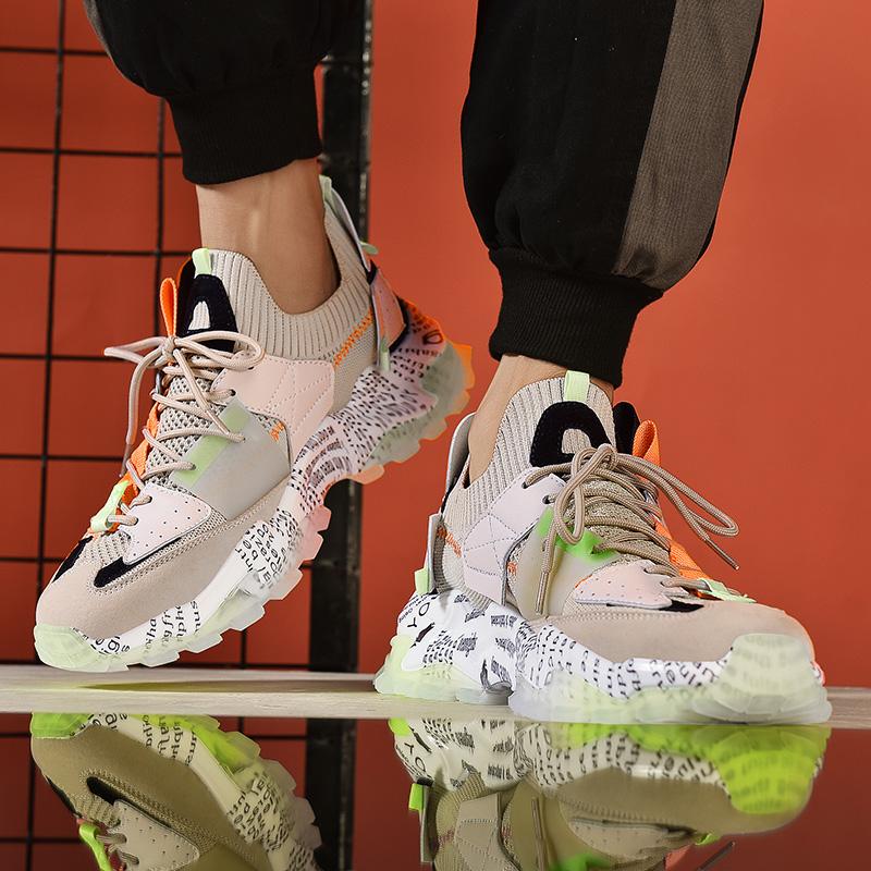 Graffiti Breathable Mesh Casual Sneakers - Riviera London