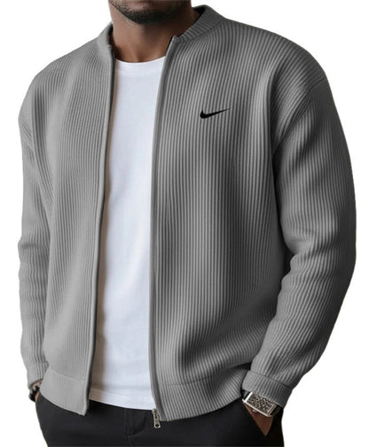 Ribbed Zip Cardigan
