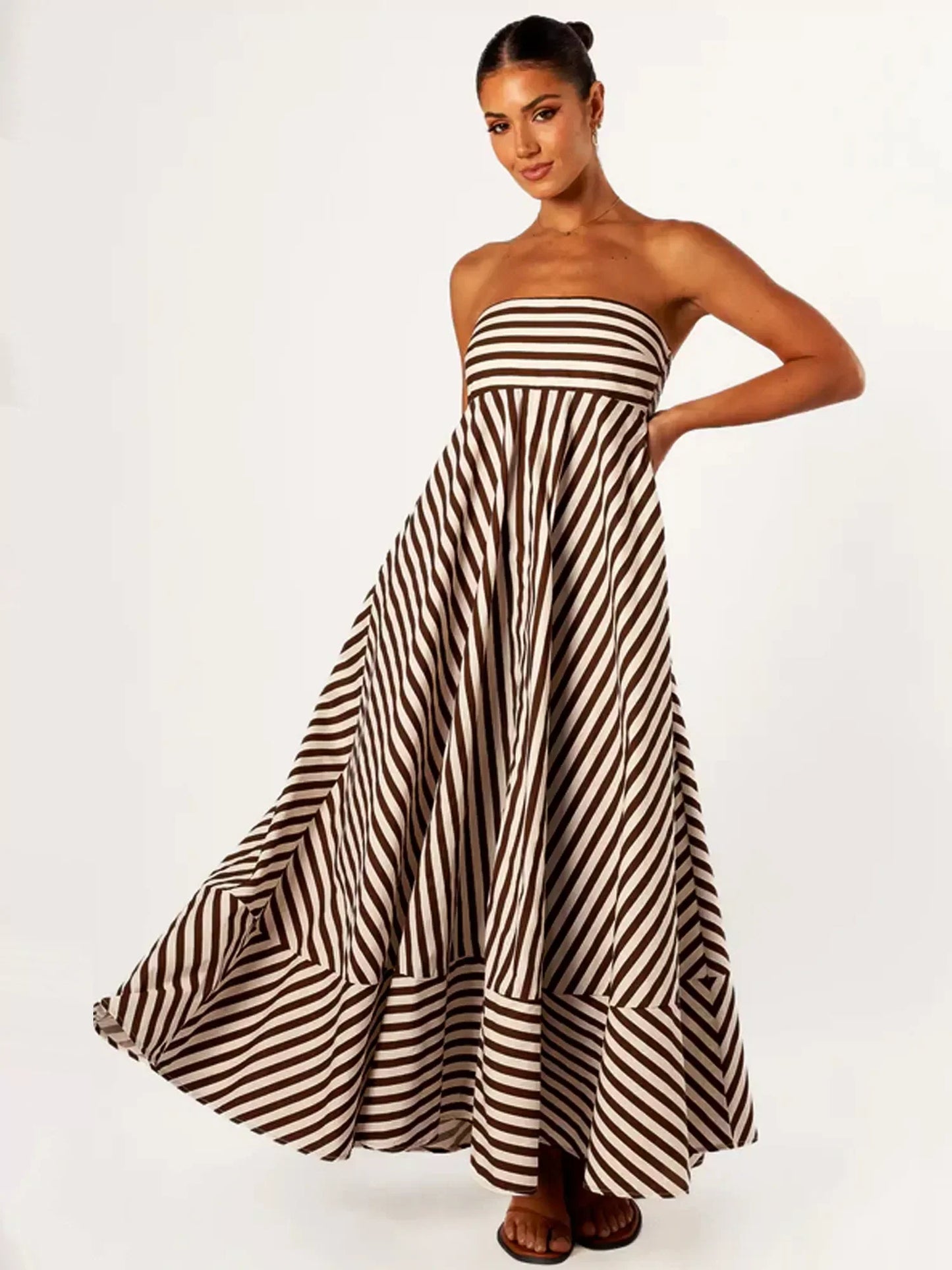Nocturnal Charm Ruched Maxi Dress - Riviera London