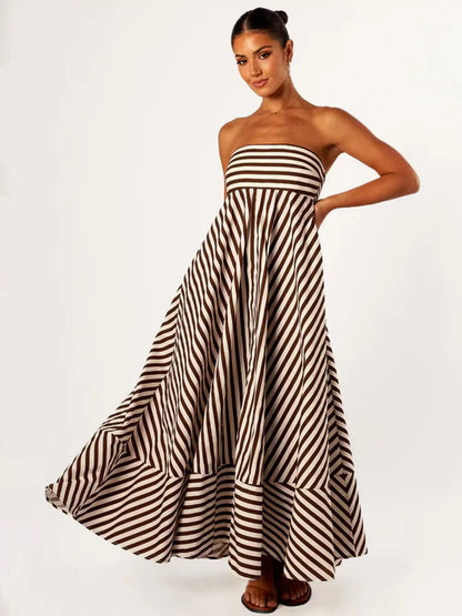 Nocturnal Charm Ruched Maxi Dress - Riviera London