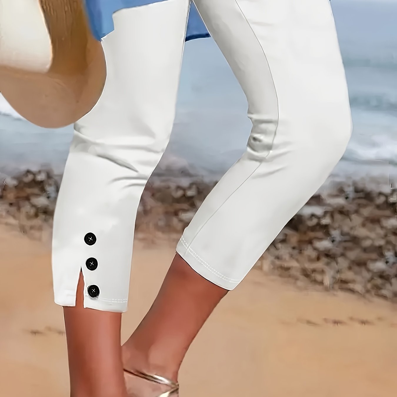 Clara Polished Stretch Capri - Riviera London