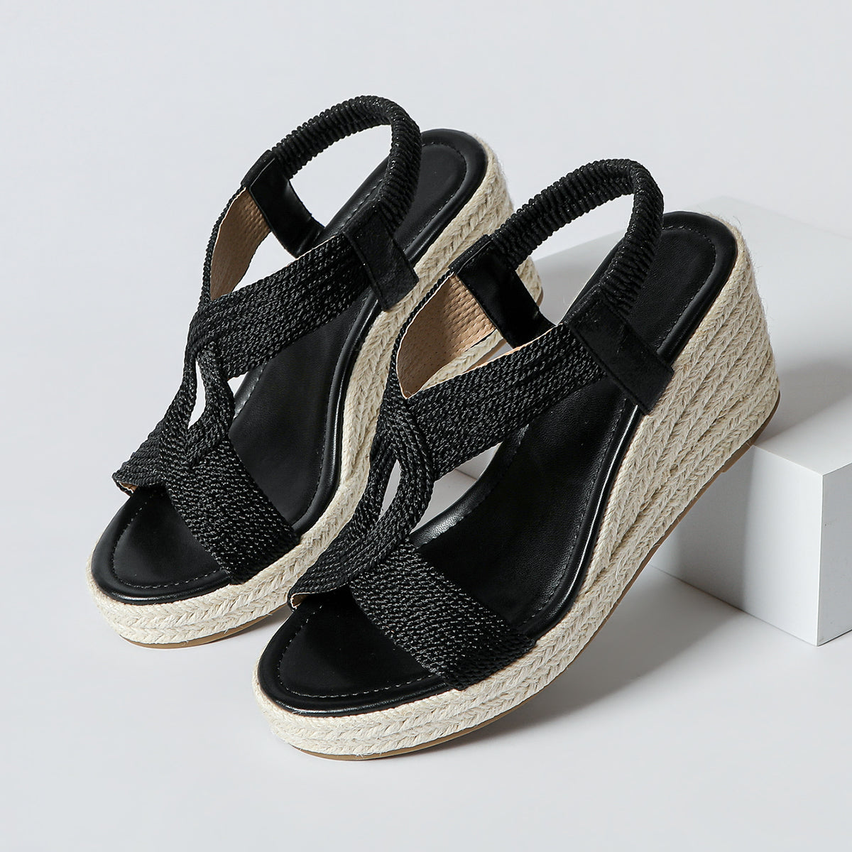 Braided Wedge Sandals