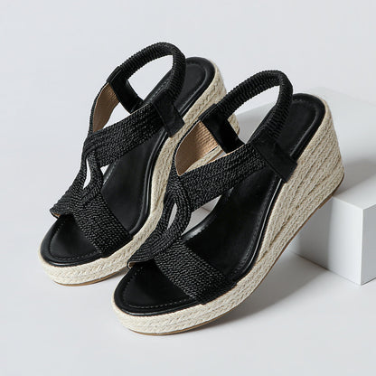 Braided Wedge Sandals