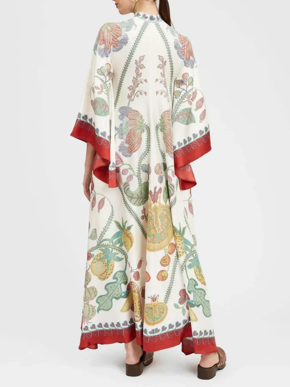 Hand-Placed Ebony Print Maxi Dress - Riviera London