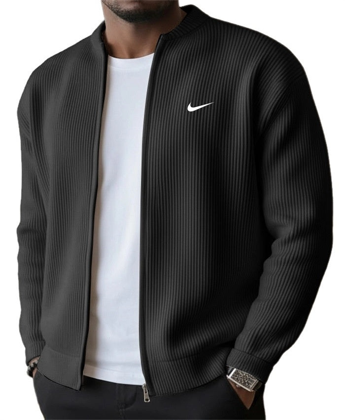 Ribbed Zip Cardigan