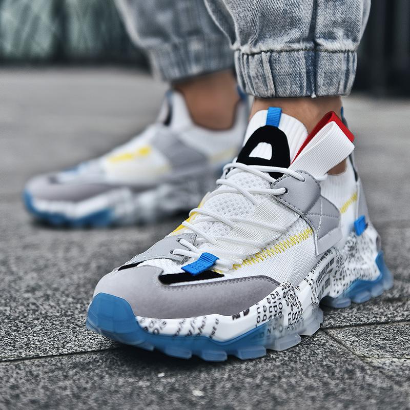 Graffiti Breathable Mesh Casual Sneakers - Riviera London