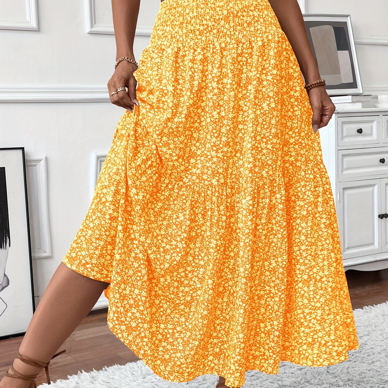 Elena Ditsy Floral Skirt - Riviera London