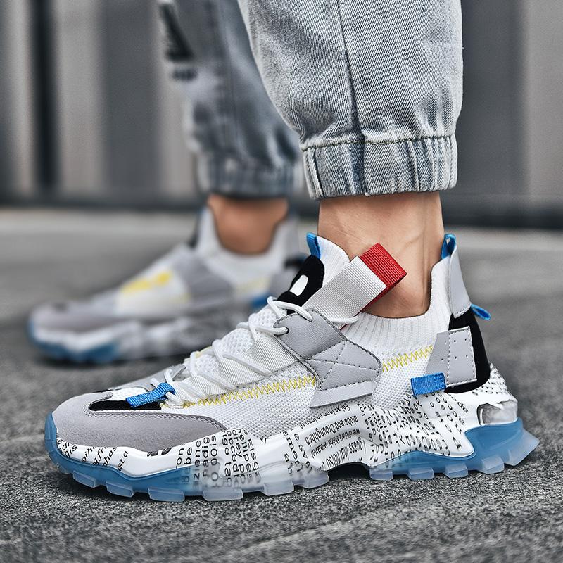 Graffiti Breathable Mesh Casual Sneakers - Riviera London