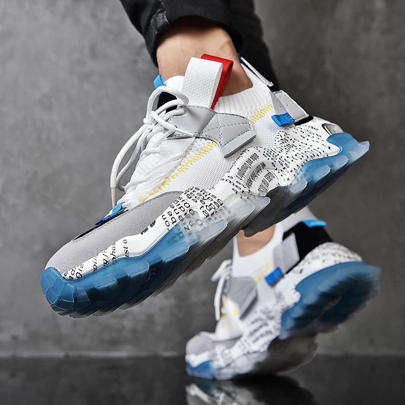 Graffiti Breathable Mesh Casual Sneakers - Riviera London