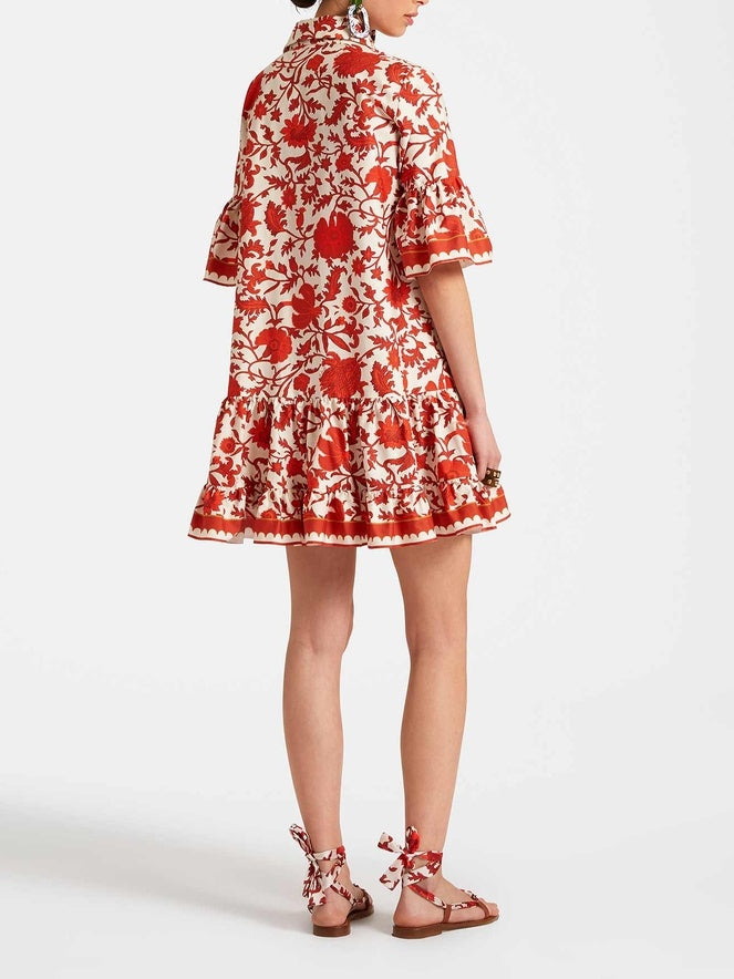 Unique Autumn Prints Mini Dress - Riviera London