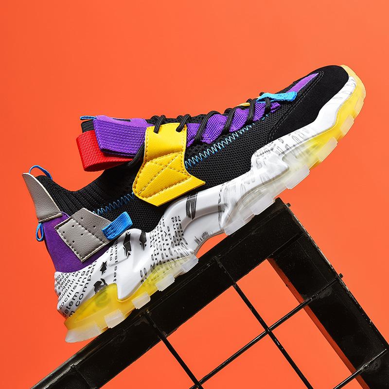 Graffiti Breathable Mesh Casual Sneakers - Riviera London