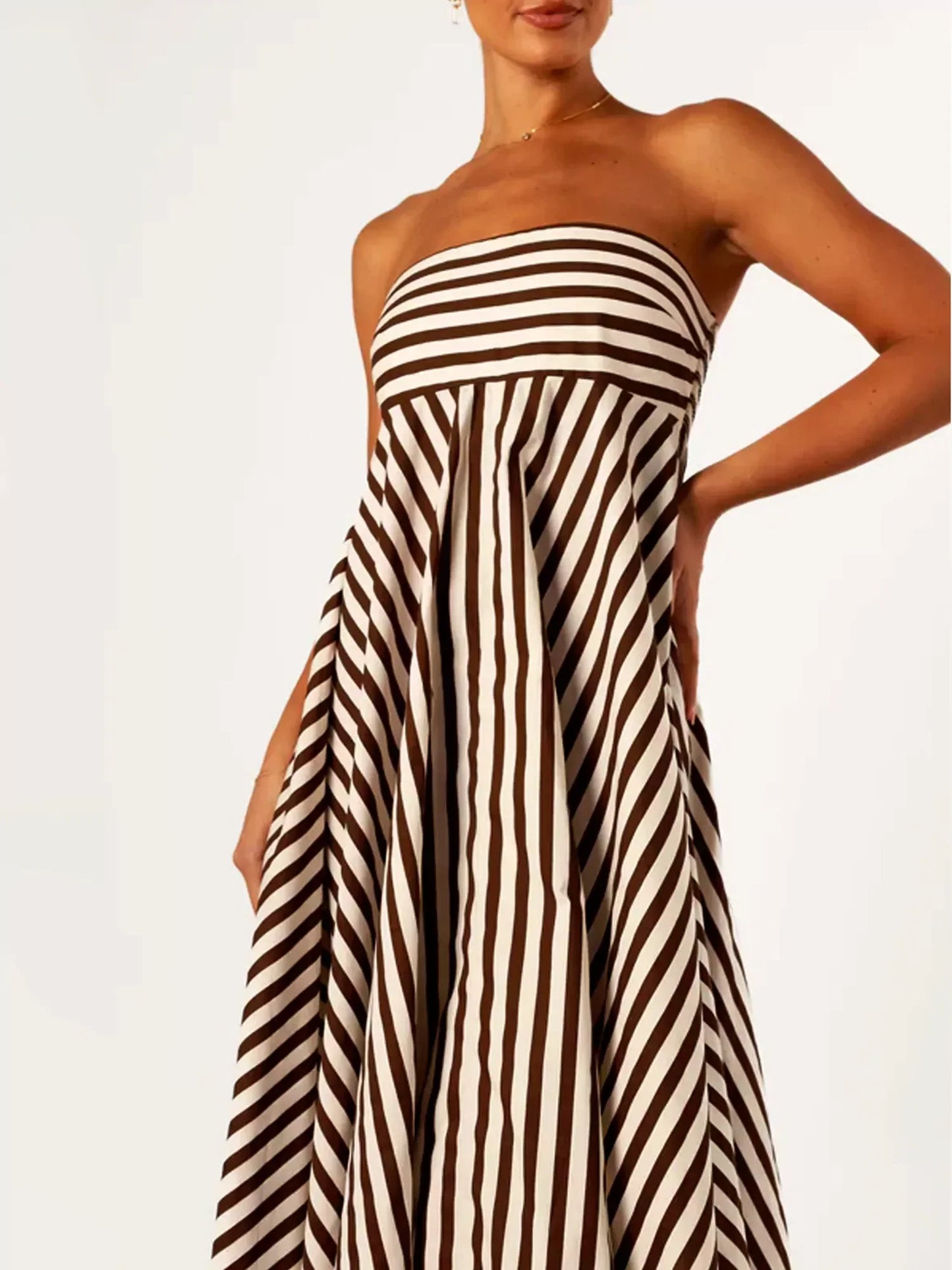 Nocturnal Charm Ruched Maxi Dress - Riviera London