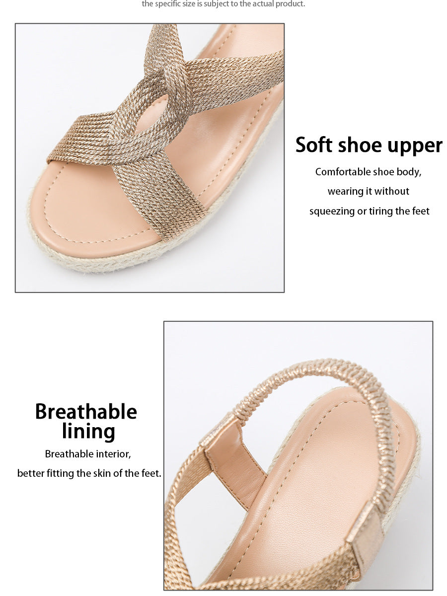 Braided Wedge Sandals