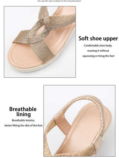 Braided Wedge Sandals