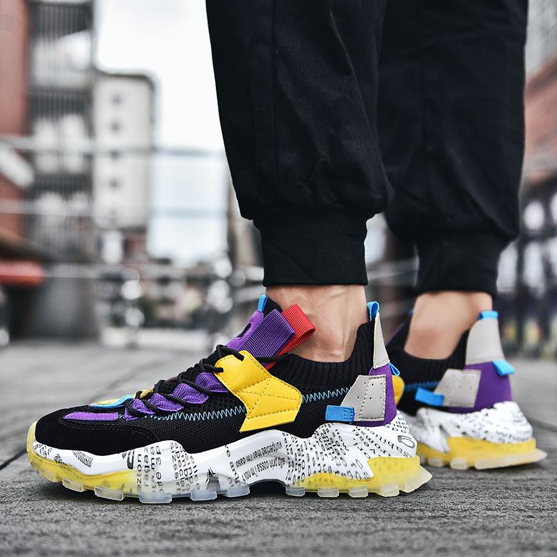 Graffiti Breathable Mesh Casual Sneakers - Riviera London
