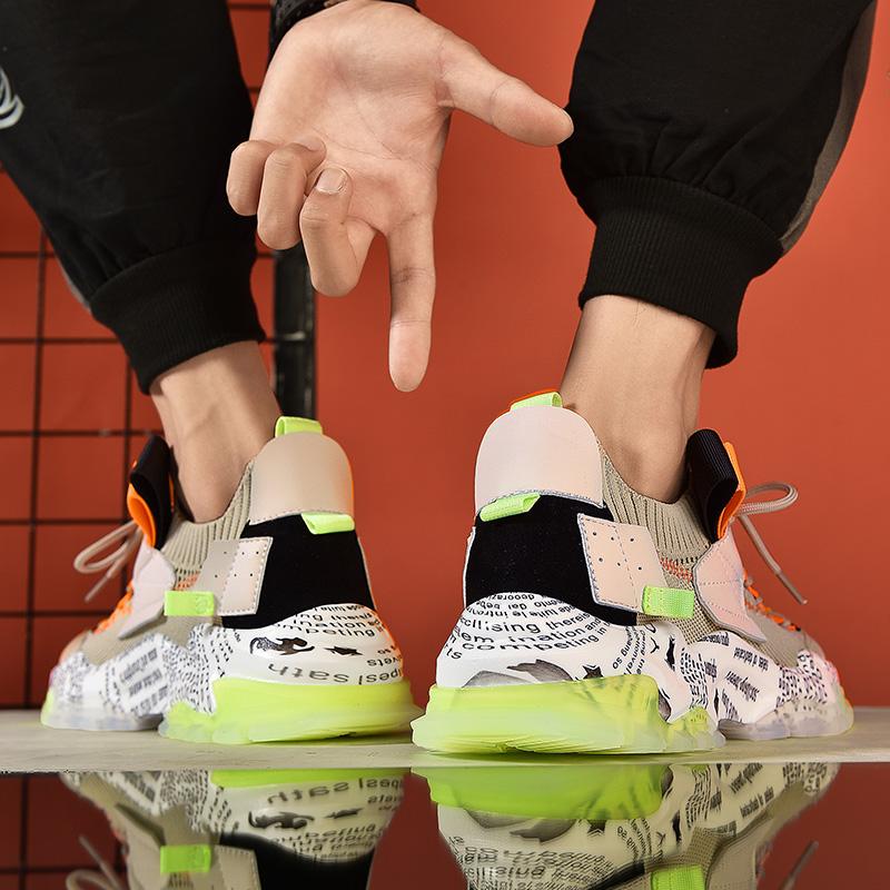 Graffiti Breathable Mesh Casual Sneakers - Riviera London