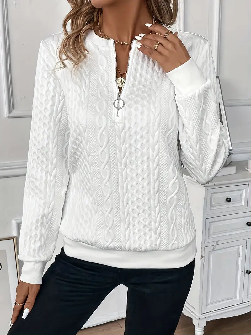 Amy | Sweater with Zipper - Riviera London