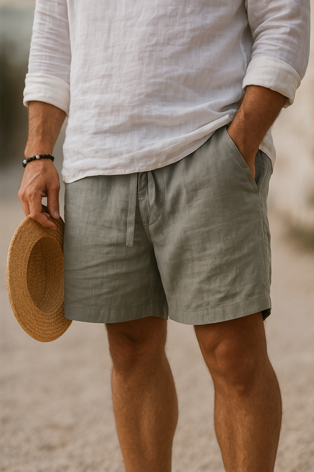 Herren Linen Shorts