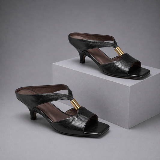 Verity Kitten Heel Mules