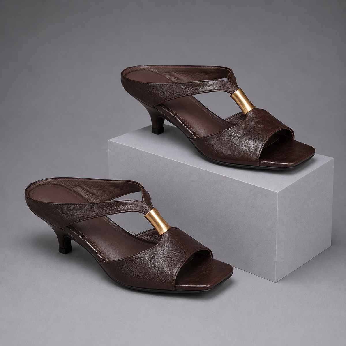 Verity Kitten Heel Mules