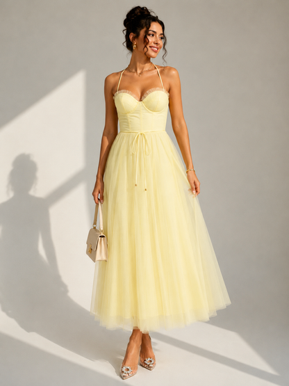 Aveline Tulle Midi Dress