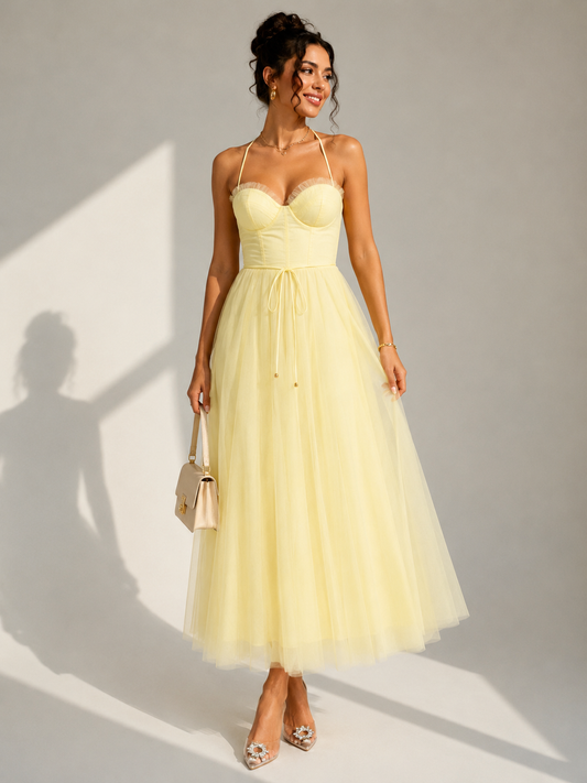 Aveline Tulle Midi Dress