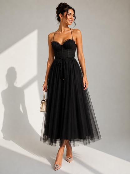 Aveline Tulle Midi Dress