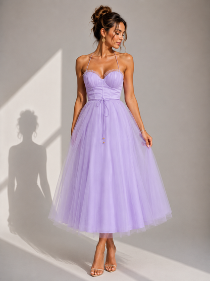 Aveline Tulle Midi Dress