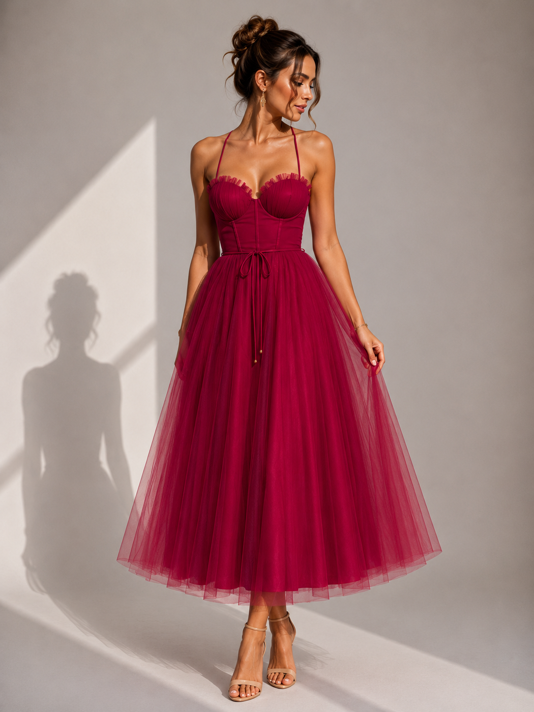 Aveline Tulle Midi Dress