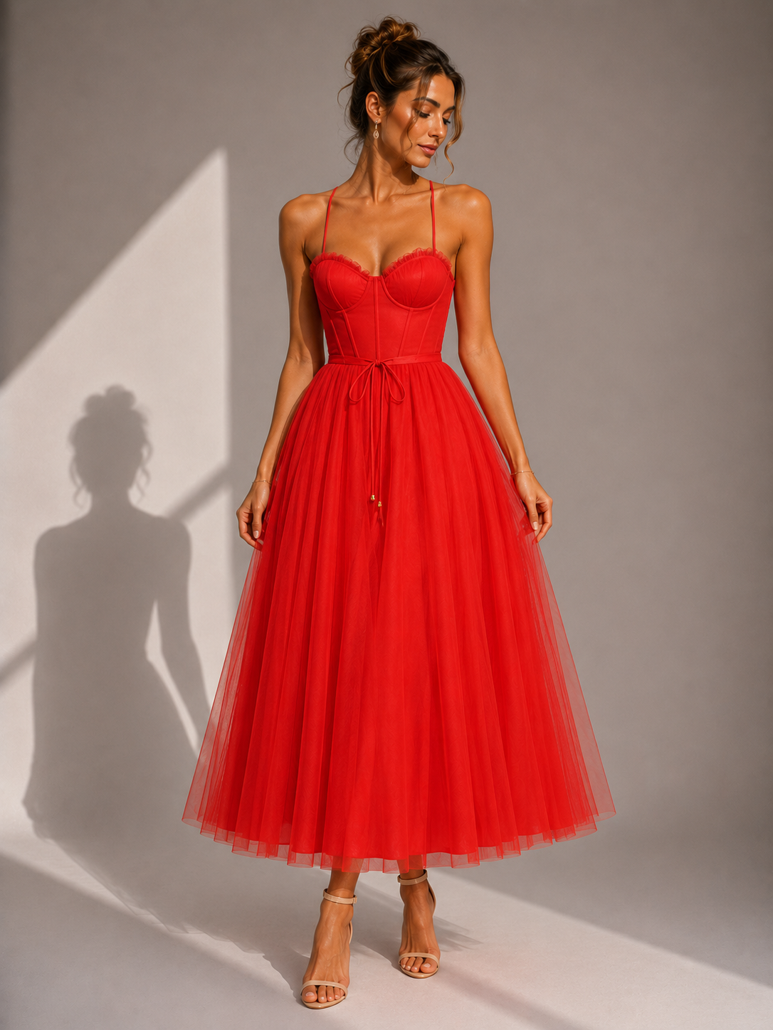 Aveline Tulle Midi Dress