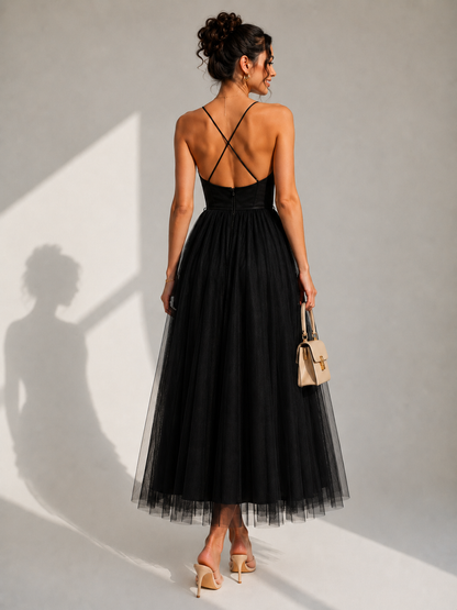 Aveline Tulle Midi Dress