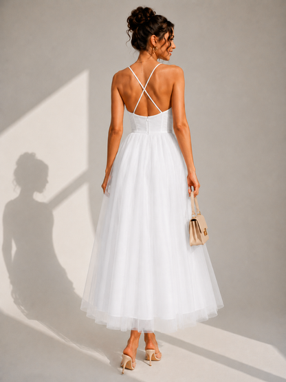 Aveline Tulle Midi Dress