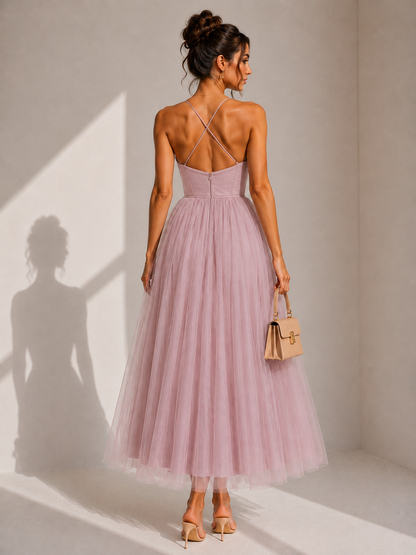 Aveline Tulle Midi Dress