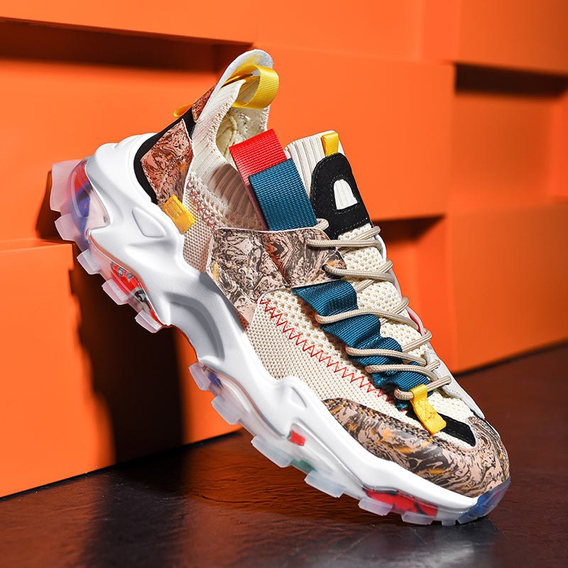 Graffiti Breathable Mesh Casual Sneakers - Riviera London
