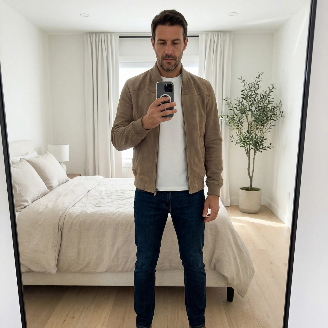 Riviera Suede Bomber