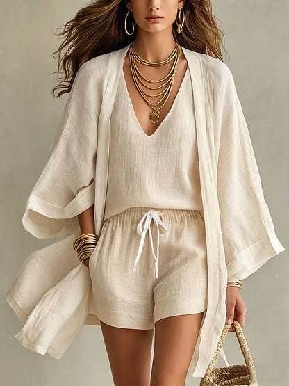 Hartley Three-Piece Linen Set