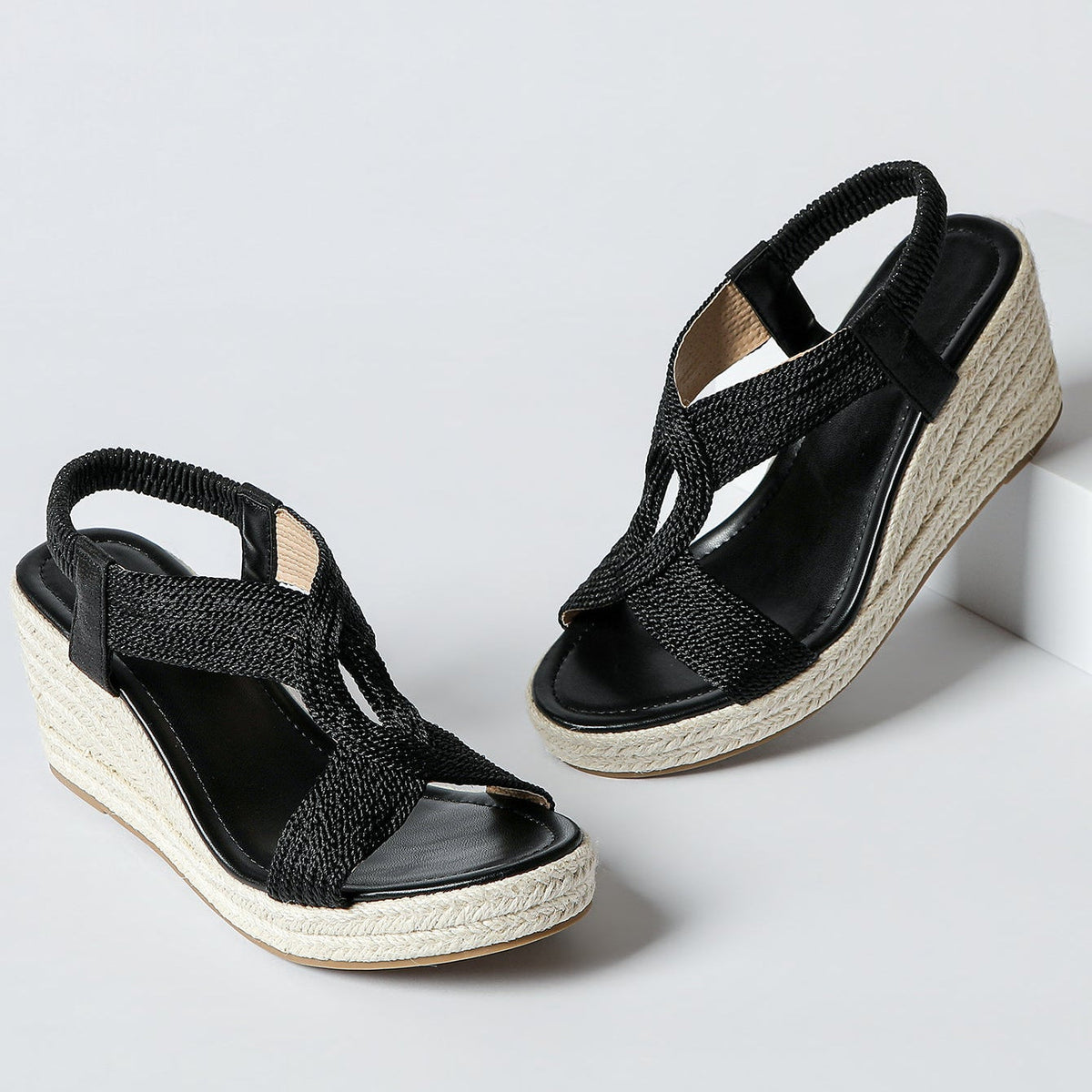 Braided Wedge Sandals