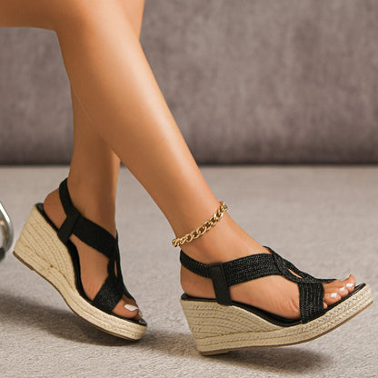 Braided Wedge Sandals