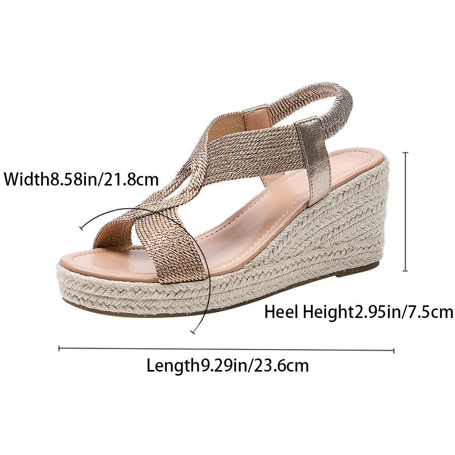 Braided Wedge Sandals