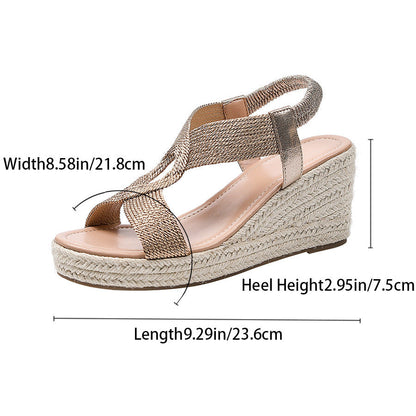 Braided Wedge Sandals