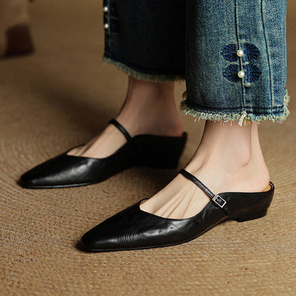 Odette Leather Mules
