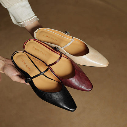 Odette Leather Mules