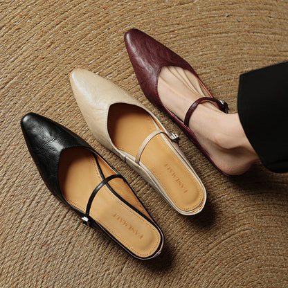 Odette Leather Mules