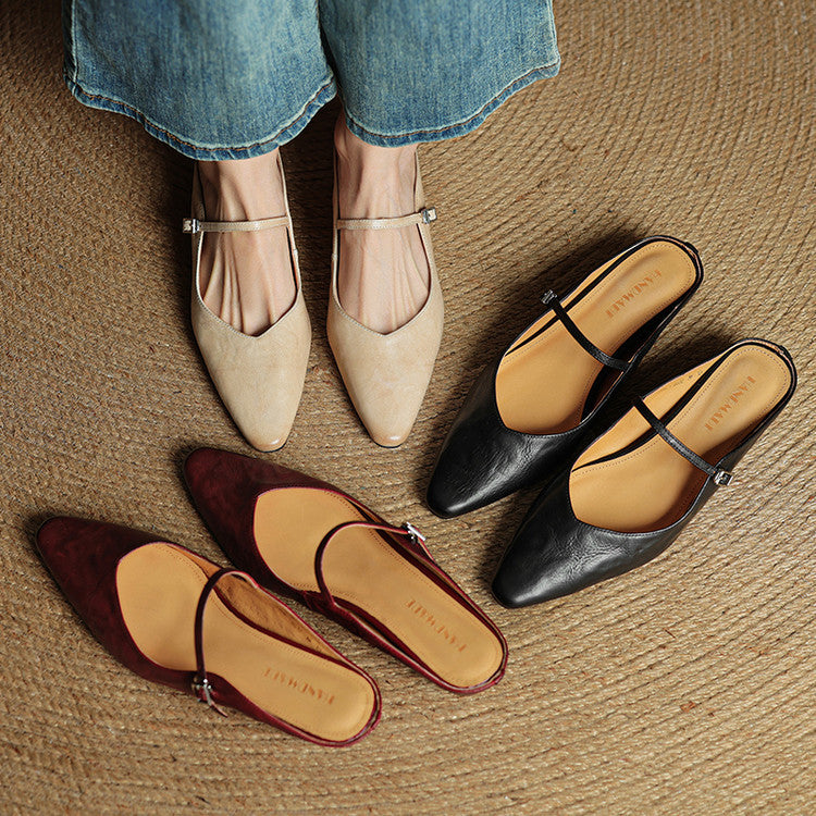 Odette Leather Mules
