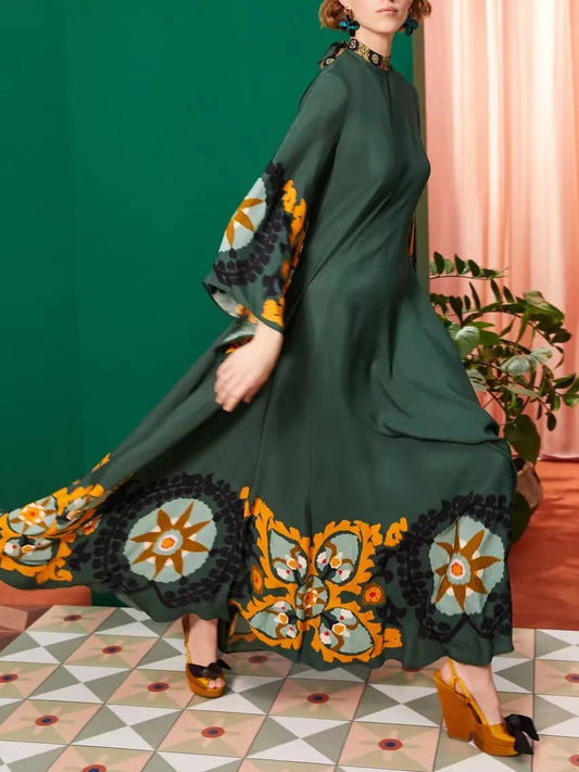 Multicolor Relaxed Printed Maxi Dress - Riviera London